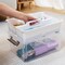 17 QT Plastic Storage Box with Handle Removable Tray Craft Organizers and Storage Container Stackable Clear Storage for Bead,Crayon,Tool,Sewing,Playdoh
